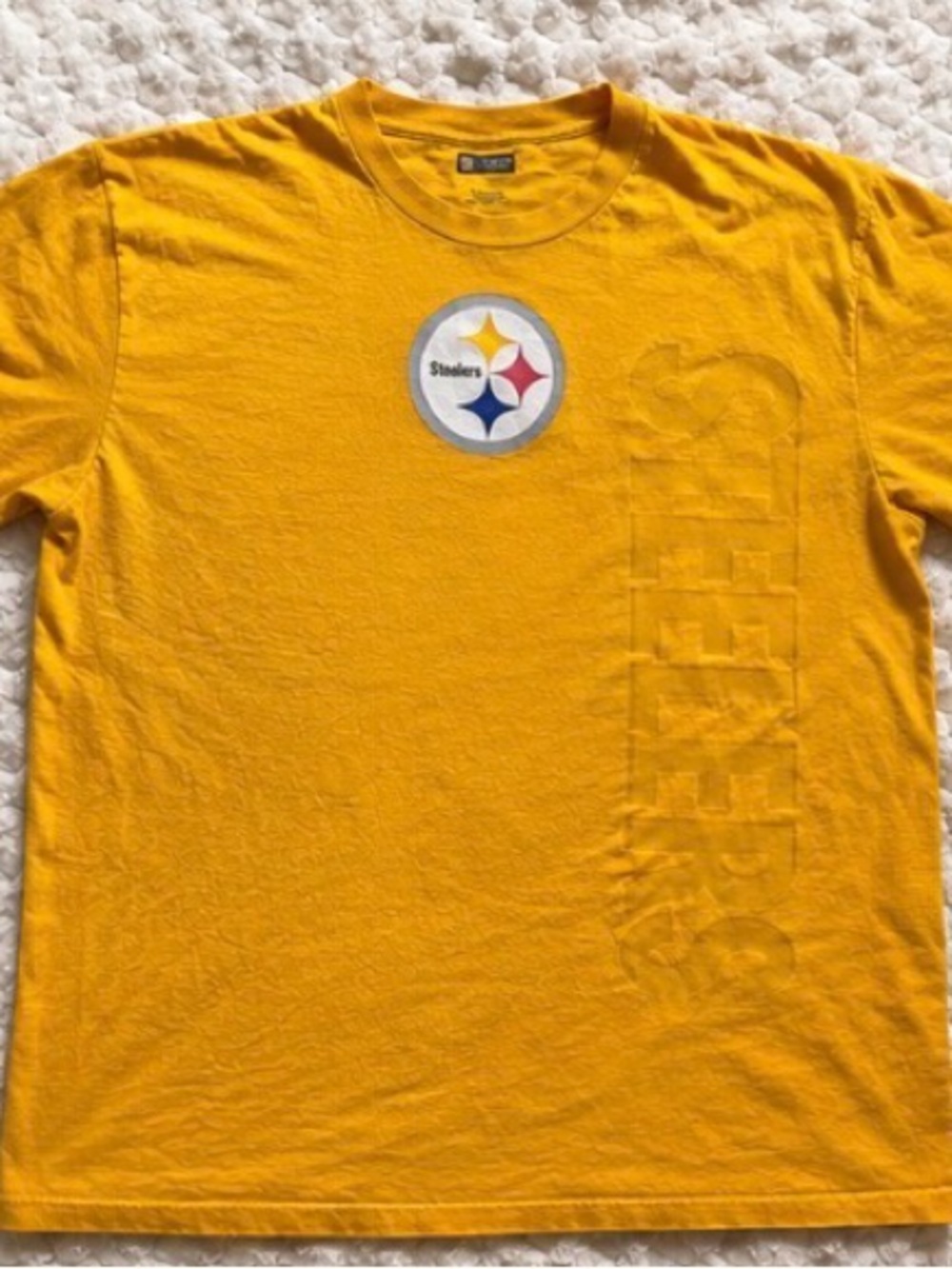 NFL Men's Gold Steelers Short-Sleeve Tee with Chest Logo